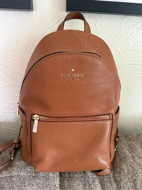 kate spade Leather Backpack in Cognac Brown